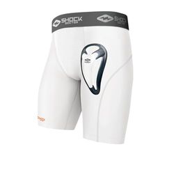 Shock Doctor Core Compression BioFlex Cup Calções para atletismo, para homem, branco, S