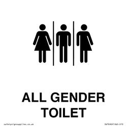 Female, Male and Non-gender specific Sign - 100x100mm - S10