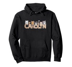 Carolyn Cat Trees - Personalized Cute Name Word Art Pullover Hoodie