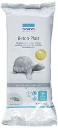 Glorex 6 1780 731 - Beton-Plast, 1000 g in Grigio Cemento, Argilla per Modellare indurente all'Aria con Aspetto di Cemento, pronta all'Uso e di Facile manipolazione
