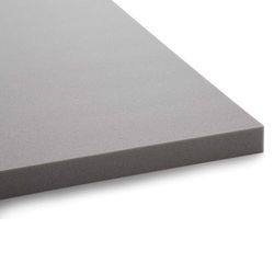 LUCID Memory Foam Matrastopper 140x190cm met bamboehoutskool, 5 cm dikke matrasoplegger 140 x 190 cm, grijs