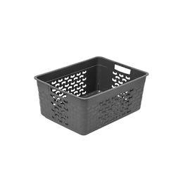 BranQ - Home essential Cesta de almacenamiento universal multifuncional en diseño de algodón, sin BPA, tamaño M – 6 L, 1 unidad, color marrón grisáceo