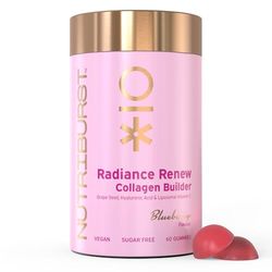 Nutriburst - Vegan Collagen Revive Gummies - Biotin (100µg), Hyaluronic Acid (100mg) + Vitamin C (80mg) - Support Natural Collagen Production, Healthy Hair, Nails & Bones - 60 Gummies 1 Month Supply