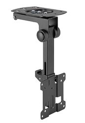 RICOO Monitor plafondbeugel voor 13-27 inch, inklapbaar, zwenkbaar, in hoogte verstelbaar, universele monitorhouder plafond D0411, monitor plafondbeugel tot 20 kg met max. VESA 100x100, monitorarm
