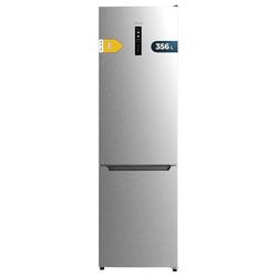 Cecotec Frigorífico Combi Bolero CoolMarket Combi 356 Inox E. Compresor Inverter Plus Frigorífico Combi Inox 200X59.5Cm, 356L, No Frost, Clase E, Multiairflow, Fast Cooling, Puerta Reversible