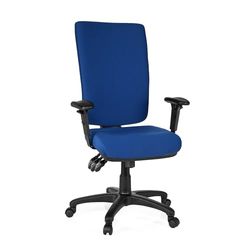 hjh OFFICE 702110 profesjonalne krzesło biurowe Zenit HIGH materiał niebieski krzesło obrotowe, ergonomiczne, regulowane ramię i oparcie