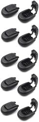 cyclingcolors 10x Terminale Fermacorda 15x19mm Abbigliamento Rotondi plastico Stop cordone Chiusura Regolabile Cordino Elastico Scarpe Zaini Tenda Campeggio, Nero