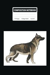 Composition Notebook: German Shepherd Dog Composition Notebook, For boys and girls, for adults and children, 110 pages