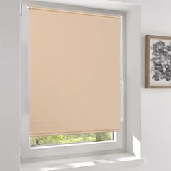 Sekey Klemmfix - Store Enrouleur occultant sans perçage - Double Face - Couleur Unie - Cordon latéral - Protection Solaire et Brise-Vue - Store occultant - 45 x 130 cm - Marron