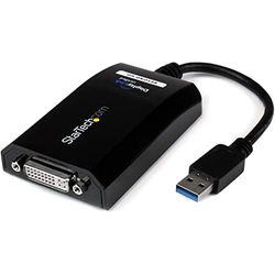 StarTech.com Cable Adaptador USB 3.0 a DVI / VGA - 2048x1152 - Adaptador Gráfico Externo de Vídeo - Convertidor Externo de Vídeo para un Monitor Externo - Compatible con Mac y Windows (USB32DVIPRO)