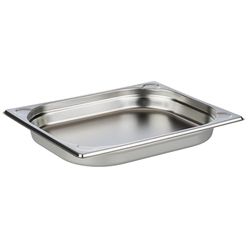 APS 81201 Récipient GN 1/2, récipient gastronorme en acier inoxydable/dimensions 265 x 325 mm/hauteur 40 mm/volume 2 litres