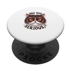 divertida cita sarcástica diseño irónico gato PopSockets PopGrip Adhesivo