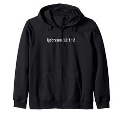 Escritura, Hebreos 12:1-2 Sudadera con Capucha