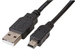 Pro Signal PSG91713 USB 2.0 A Male to Mini B Male Lead, 0.2m Black