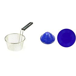 Homecraft Stainless Steel Cooking Basket Strain without Lifting Heavy Boiling Pan & Dycem Jar Opener - Blue