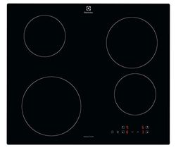 Electrolux Serie 300 Piano Cottura a Induzione 4 Fuochi da Incasso, EIB60424CK, Comandi SliderTouch, 60 cm, 590x520 mm, Nero