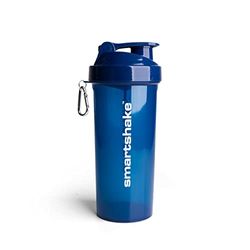 Smartshake Lite Protein Shaker Fles 1000ml | Lekvrije Gym Shaker Drinkfles voor Eiwitshakes | Transparante Polypropyleen Waterfles, BPA Gratis Eiwit Poeder Shaker Cup voor Mannen & Vrouwen, Navy Blauw