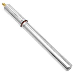 Handpomp van verchroomd staal, 300 mm, met slang Presta Schrader en bevestigingsklemmen voor fiets, stad, vintage