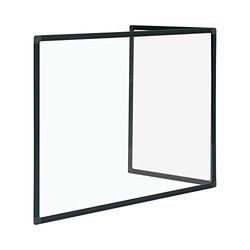 Bi-Office Duo Glass Board, Double Glass Board with Black Aluminium Frame, 90 x 60 cm and 45 x 60 cm