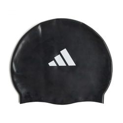 adidas ADIDAS KIDS 3-STRIPES SWIM CAP - Cuffia da nuoto unisex per bambini, black/white, One size