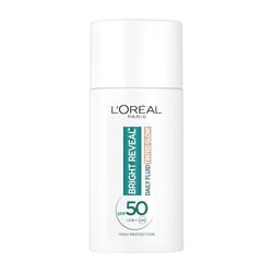 L’Oréal Paris Bright Reveal UV Fluid Tinted Glow - Pearl - SPF 50+ for Face, 3% Niacinamide and UVB + UVA Protection, Protects, Prevents and Corrects Dark Spots, Sunspots and Age Spots, 50ml