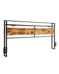 VEVOR Hoofdeinde voor kingsize bed (in hoogte verstelbaar) met legplank, vrijstaand hoofdeinde met stopcontacten en USB-poort voor verschillende bedframes, zwart en bruin