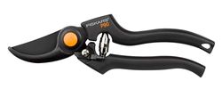 Fiskars Tesouras de podar com lâmina bypass, diâmetro de corte: 2,6 cm, lâminas de aço de qualidade com tampa antiaderente, comprimento: 22,5 cm, preto/laranja, Pro, P90, 1001530