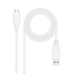 Watio Wave Cavo USB - Cavo USB 2.0 tipo C a tipo A, lunghezza 1 m, potenza 3A, colore bianco e alta flessibilità. Ideale per un trasferimento efficiente. *