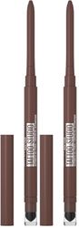 Maybelline Tattoo Liner Smokey Gel Pencil Eye Liner, Long Lasting, Fade-Proof & Waterproof Formula 40 Smokey Brown (Pack of 2)