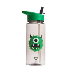 Tinc Green Camo Bouteille d'eau étanche avec Paille pour Enfants 550 ML | pour l'école et Les Vacances | sans BPA (PWBMONST), Vert foncé