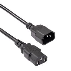 AKYGA AK de PC de alargadores de 07 A Stromkabel, 3 m para PC, impressora, telas pretas