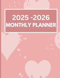 2025 -2026 Monthly Planner, 2 Year Montly Planner, Jan 2025 - Dec 2026, 8.5 x 11