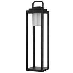 REV Cage, lanterna a LED a batteria, 500, elegante lampada da esterno con funzione dimmer, decorazione per balcone, decorazione da giardino, altezza 50 cm, nero