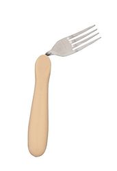 Homecraft Angled Caring Cutlery, Arthritis Aids, For Weak Grip, Easy Grip Eating Utensils for Elderly or Disabled, Left Handed Fork, Ivory, 1 count