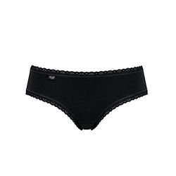 sloggi 24/7 Cotton Lace Hipster C3p, Braguita Mujer, Negro (black 04), 42 Paquete De 3