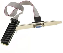 KALEA-INFORMATIQUE Carte Graphique 2D de Type VGA DB15 sur Port M2 M Key avec chipset Aspeed AST2400 Full HD 1920x1080