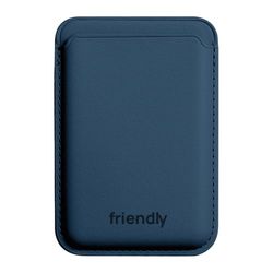 Friendly License Kaartetui, compatibel met alle iPhone-modellen, van PU-leer, pacific blauw, krasbestendig en slijtvast, met Magsafe-technologie