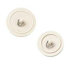 Merriway BH03430 (2 Pcs) 38mm (1.1/2 inch) Basin Plug and 45mm (1.3/4 inch) Basin Bath Plugs Stoppers White - Pack of 1 Each Size