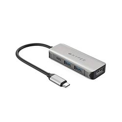 TARGUS Hyper HD41-GL - Adattatore USB-C 4 in 1, HDMI 4K60Hz, USB-C 5 Gb/s 100 W PD - 2 porte USB-A 5 Gb/s