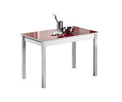 ASTIMESA Table de Cuisine, métal, Rouge, 90 x 50 cm