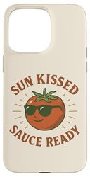 Sun Kissed Sauce Ready Funny Tomato Occhiali da sole Custodia per iPhone 15 Pro Max