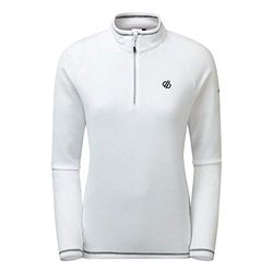 Dare 2b Damska Womens FreeformII Half Zip ciepła kurtka polarowa kurtka wodoszczelna Shell, biała, UK 14 - klatka piersiowa 38", (97 cm)