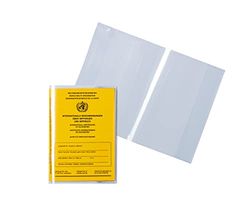 HERMA 1366 vaccinpass fodral för nytt vaccinkort, vikbart (93 x 130 mm, transparent) lämplig som vaccinationsfodral för vuxna och barn, 10 id-kortfodral