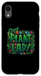 Carcasa para iPhone XR Crazy Plant Lady divertido diseño amante de la jardinería