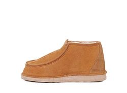 Kaiser naturfellprodukte 744100145 Pantofole da donna con chiusura in velcro Cognac, Gr. 45