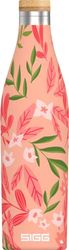 SIGG Meridian Sumatra Tree Drinkfles (0,5 l), lekvrije drinkfles van roestvrij staal met bamboe, isoleerfles voor koude en warme dranken, samenwerking met One Tree Planted