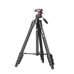 Rollei Compact Traveler Star S1 (antes Digi 3400) - tripé compacto com cabeça de tripé, capacidade de 2 kg, altura 125 cm, alumínio, cor preta