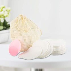 Onlylove Herbruikbare make-up remover pads 21 stuks, make-up remover wasbaar met schoonheidsblender, make-up remover pads milieuvriendelijk bamboe katoen voor alle huidtypen met katoenen waszak