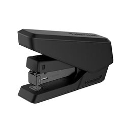 Fellowes Jam Free Stapler, 25 Sheet Capacity - LX840 Easy-Press Half Strip Antibacterial Manual Stapler – Uses Both 24/6mm and 26/6mm Staples – Black