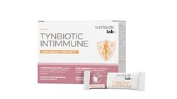 Cumlaude Lab - Tynbiotic Intimmune Complemento Alimenticio para Las Defensas y el Refuerzo Inmunologico con Probioticos y Prebioticos, Vitaminas y Minerales, Sabor Naranja, Adultos - 28 Sticks